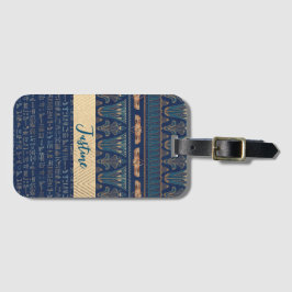 Ägyptischer Lotus Scarab Hieroglyphen Personalisie Gepäckanhänger