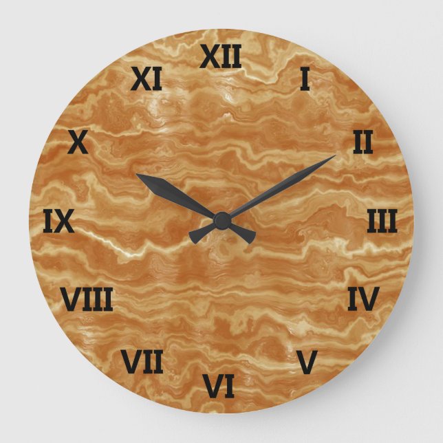 Ägyptischer Marmor Große Wanduhr (Vorderseite)