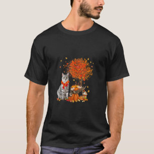 Ägyptischer Mau Cat Erntedank Herbst Heimtier Katz T-Shirt
