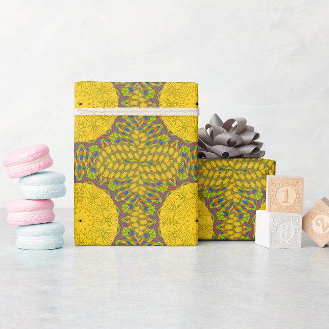 Ägyptischer Muster-Kunstdruck Geschenkpapier (Babyparty)