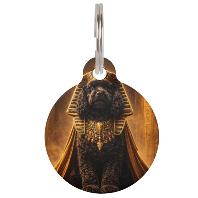 Ägyptischer Pharao Black Cockapoo Hundemarke Haustiermarke (Vorderseite)
