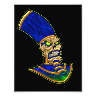 Ägyptischer Pharao King Skull Skeleton Art Fotodruck