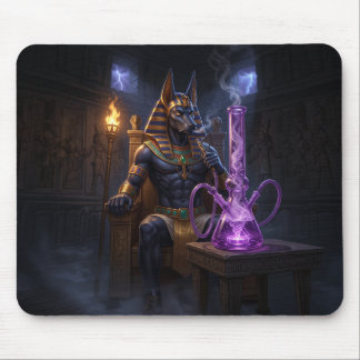 Ägyptischer Pharao raucht Pfeife Mousepad