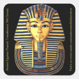 Ägyptischer Pharao Tutankhamun 18. Dynastie Quadratischer Aufkleber