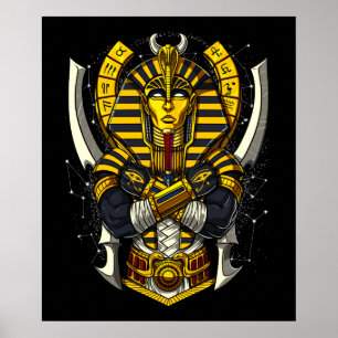 Ägyptischer Pharao Tutankhamun Antiker König Tut Poster