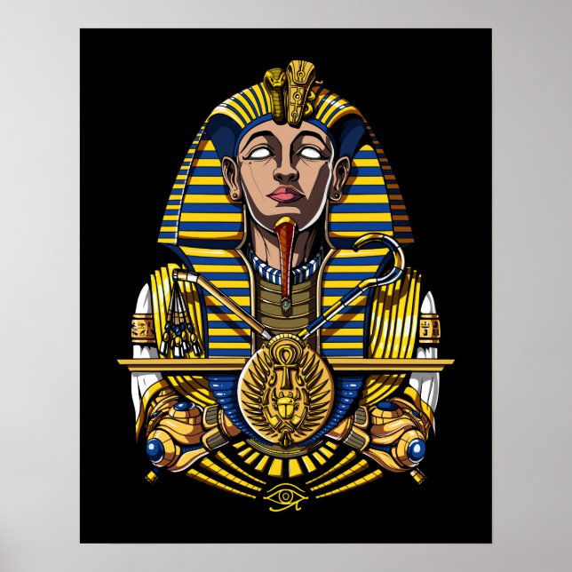 Ägyptischer Pharao Tutankhamun King Tut Poster (Vorne)