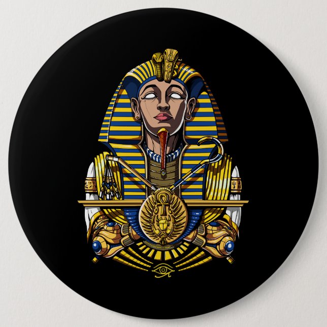 Ägyptischer Pharao Tutankhamun König Tut Button (Vorderseite)