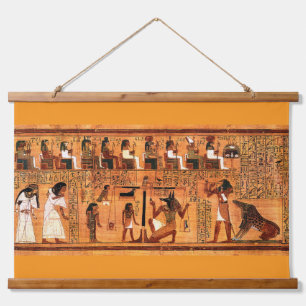 Ägyptischer Royal Papyrus Wandteppich Mit Holzrahmen