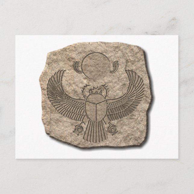 Ägyptischer Sacred Scarab Stone Postkarte (Vorderseite)