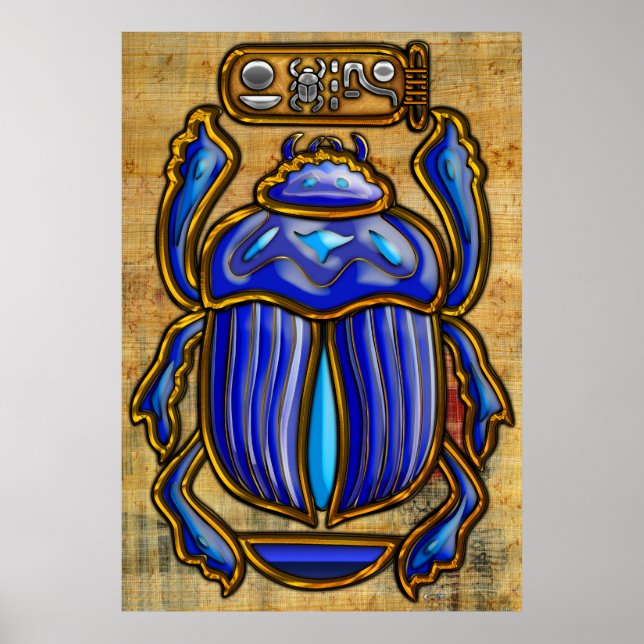 Ägyptischer Scarab Poster (Vorne)