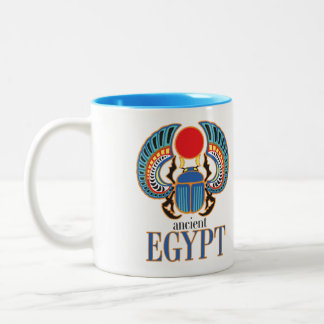 ägyptischer Skarabäenkäfer Altes Ägypten Zweifarbige Tasse