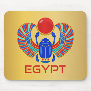 Ägyptischer Skarabäus mit dem Wort Ägypten Mousepad