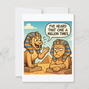 Ägyptischer Sphinx Spaß Cartoon Postcard Postkarte