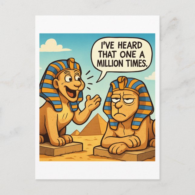Ägyptischer Sphinx Spaß Cartoon Postcard Postkarte (Vorderseite)