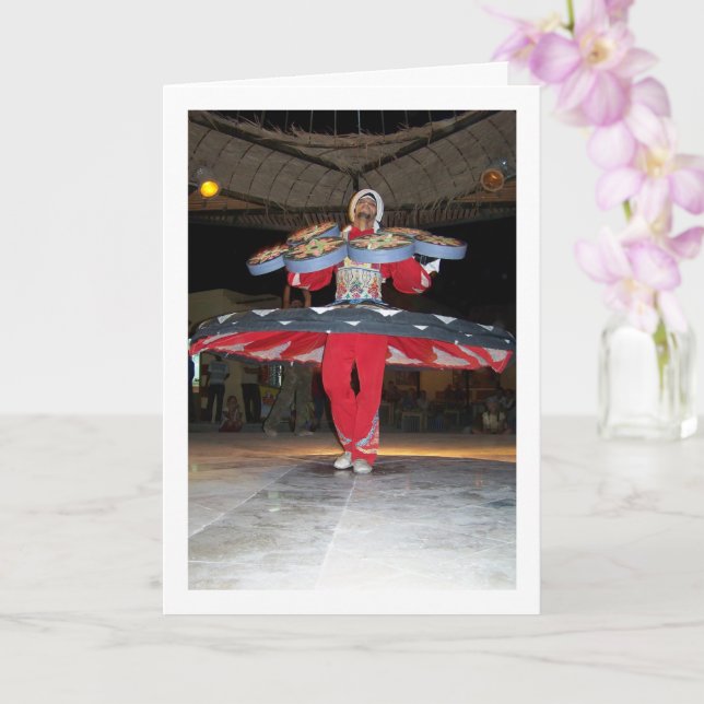 Ägyptischer Tanoura-Tänzer Karte (Orchidee)