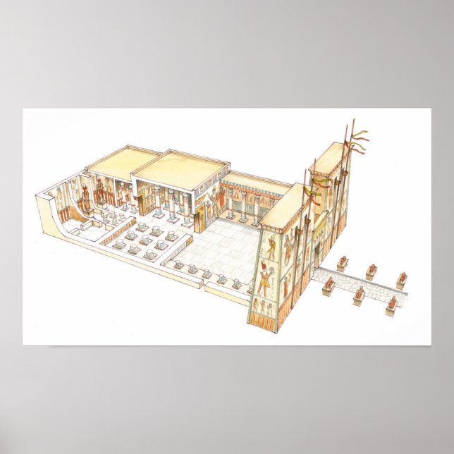 Ägyptischer Tempel 2 Poster (Vorne)
