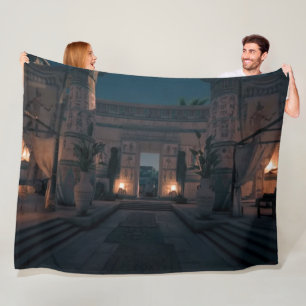 ÄGYPTISCHER TEMPEL FLEECEDECKE