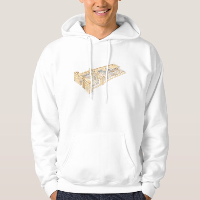 Ägyptischer Tempel Hoodie (Vorderseite)