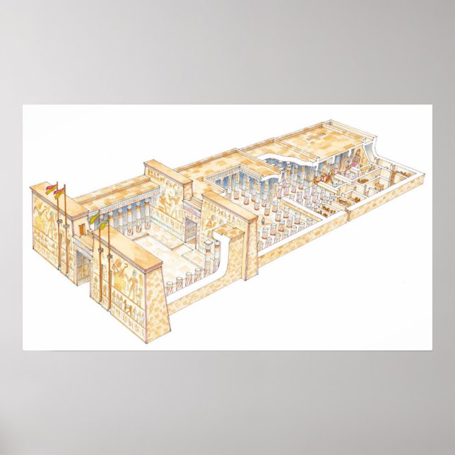 Ägyptischer Tempel Poster (Vorne)