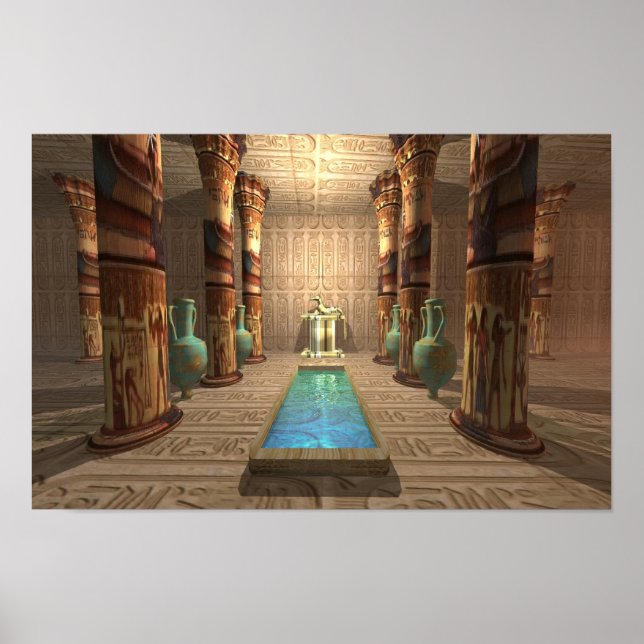 Ägyptischer Tempel Poster (Vorne)