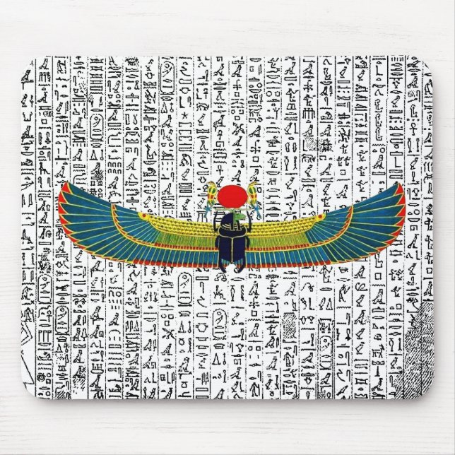 Ägyptischer Winged Scarab Mousepad (Vorne)
