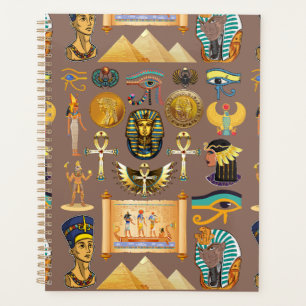 Ägyptisches altes Hieroglyphenmuster-Symbol Planer