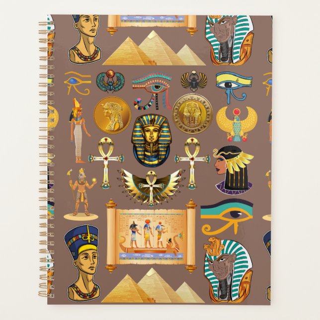 Ägyptisches altes Hieroglyphenmuster-Symbol Planer (Vorderseite)