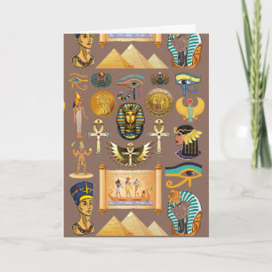 Ägyptisches altes Hieroglyphenmustersymbol Karte