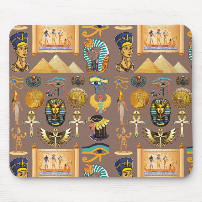 Ägyptisches altes Hieroglyphisches Muster Mousepad (Vorne)