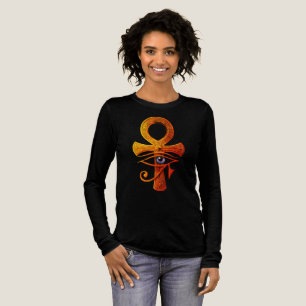 Ägyptisches Ankh Auge des Horus altes Symbol schüt Tri-Blend Shirt