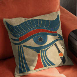 Ägyptisches Art-Deco-Auge des Horus Kissen