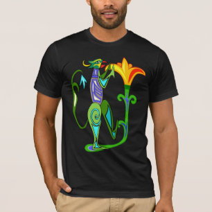 Ägyptisches Art Déco mit Lotus-Blume-T - Shirt