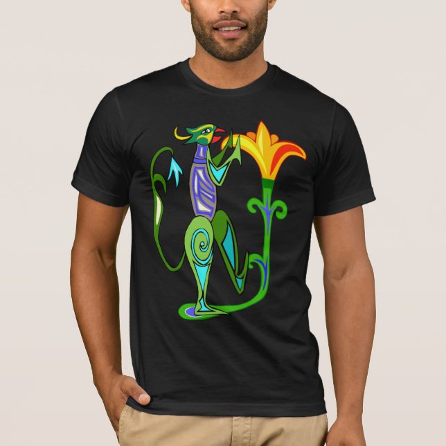 Ägyptisches Art Déco mit Lotus-Blume-T - Shirt (Vorderseite)