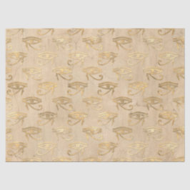 ägyptisches Auge auf Elfenbeinseite Seidenpapier