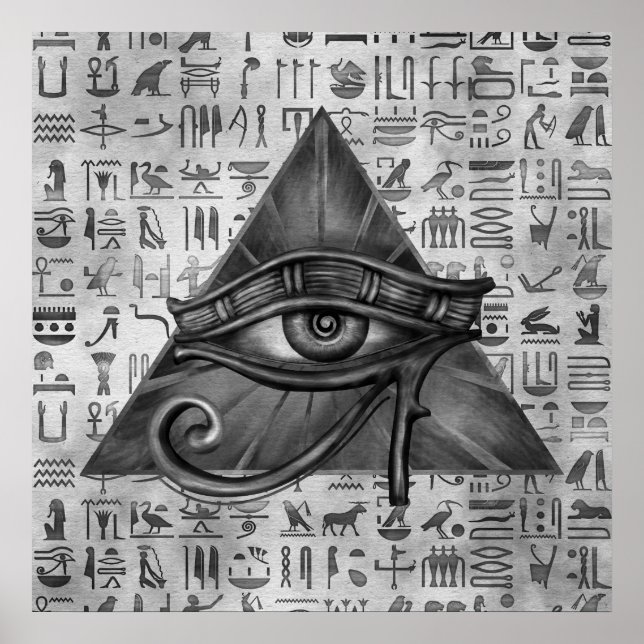 Ägyptisches Auge des Horus - digitale Kunst des Wa Poster (Vorne)