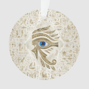 Ägyptisches Auge des Horus - Gold und Perle Ornament
