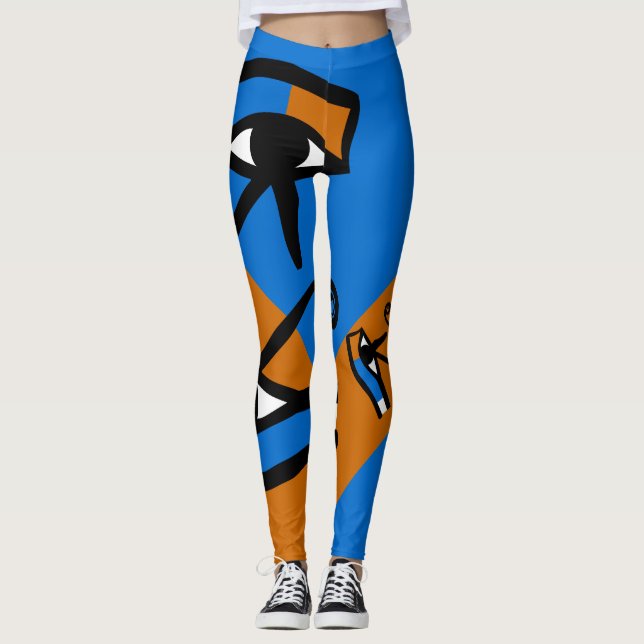 Ägyptisches Auge des Horus| Moderne Coole Hierogly Leggings (Vorderseite)