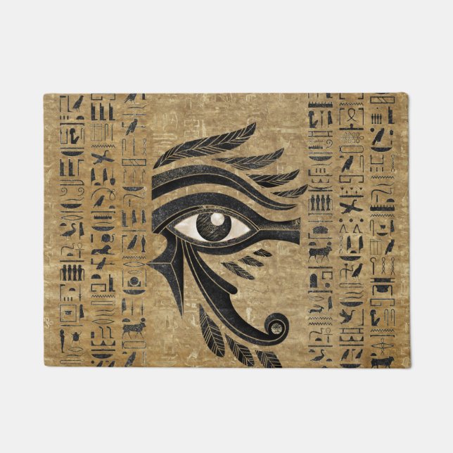 Ägyptisches Auge des Horus - Wadjet Fußmatte (Vorderseite)
