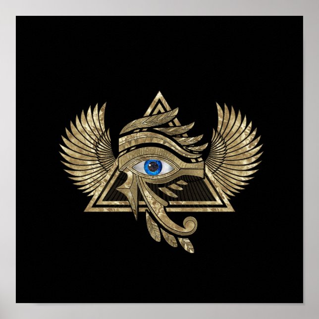Ägyptisches Auge des Horus - Wadjet-Ornament Poster (Vorne)