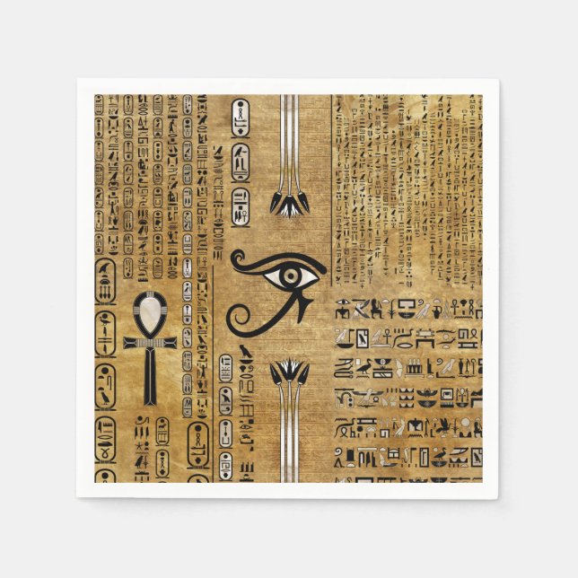 Ägyptisches Auge des Horus - Wadjet-Ornament Serviette (Vorderseite)