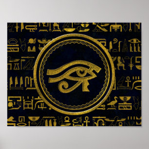 Ägyptisches Auge des Horus - Wadjet Poster