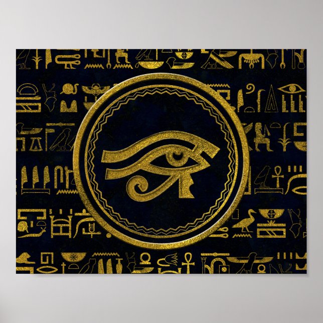 Ägyptisches Auge des Horus - Wadjet Poster (Vorne)