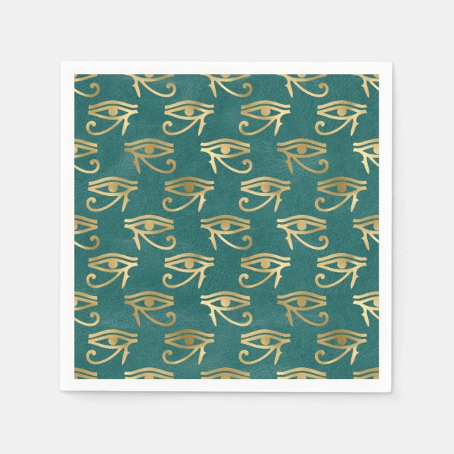 Ägyptisches Auge des Horusmusters Serviette (Vorderseite)