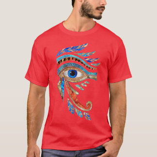 Ägyptisches Auge von Horus Gemstones und Gold T-Shirt