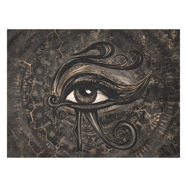 Ägyptisches Auge von Horus - Wadjet Digital Kunst Tischdecke (Vorderseite (Horizontal))