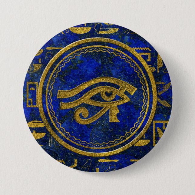 Ägyptisches Auge von Horus - Wadjet Lapislazuli Button (Vorderseite)