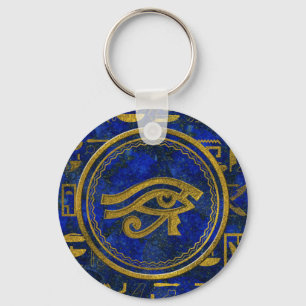 Ägyptisches Auge von Horus - Wadjet Lapislazuli Schlüsselanhänger