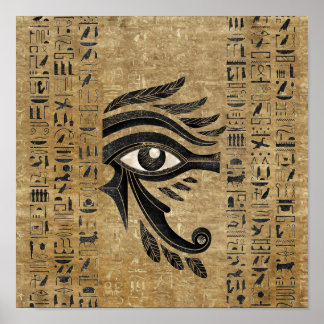Ägyptisches Auge von Horus - Wadjet Poster