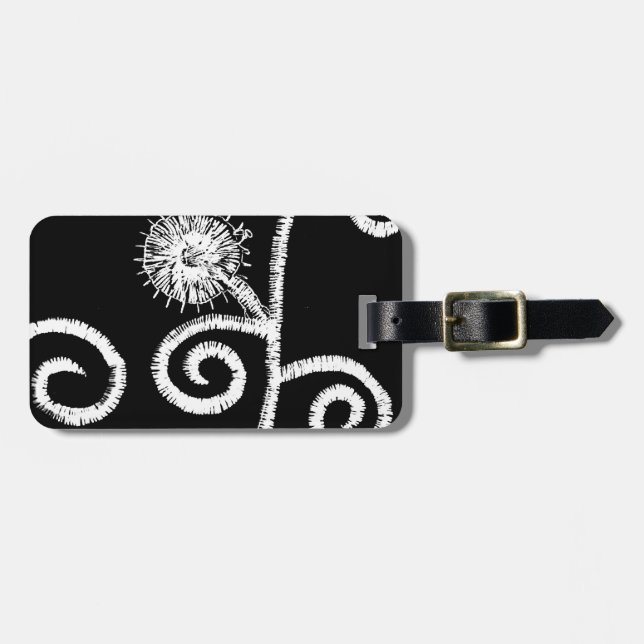 Ägyptisches Blumendesign Gepäckanhänger (Vorderseite horizontal)