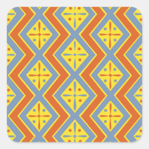 Ägyptisches Design #11 im Emporio Moffa Quadratischer Aufkleber